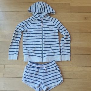 Girl's Terry Shorts & Hoodie Set